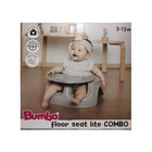 Bumbo Floor Seat Lite   Tray Combo For Infant Feeding And Play  Plastic  Grey