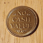 Car Wash Token No Cash Value Brass Model T Car Round Not Gold Fancy Vehicle Pimp