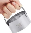 5-piece Biscuit Mold Set - Round Stainless Steel Cookie Cutter With Handle