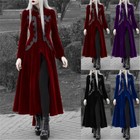 Medieval Renaissance Gothic  Women Long Dress Tuxedo Coat Carnival Clothes