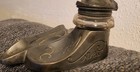 Antique 1800s N  Vidal Signed  Victorian Art Nouveau Pewter Inkwell French