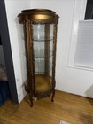 Louis Xv Style Gold Tone Painted Illuminated Curio Cabinet  Late 20th Century