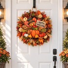 Happy Thanksgiving Door Sign  Thanksgiving Turkey Pumpkin Decorations