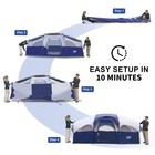 8 Person Camping Tent  Room Divider  Rainfly  Weather Resistant   Family Tent