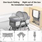 3in1 Baby Bassinet Bedside Sleeper Bed Portable Baby Crib Bassinets   Swing Mode