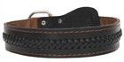 Pet Brown Genuine Real Leather Braided Dog Pet Collar