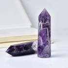 Natural Chevron Amethyst Crystal Tower Spiritual Decoration Healing Reiki
