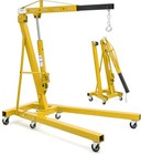 2 Ton Motor Engine Hoist Hydraulic Cherry Picker Shop Crane Hoist Lift W 6 Wheel