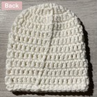 Handmade Crochet 3-6 Month White Baby Beanie