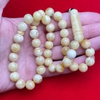 White Amber Misbaha Tasbih Islamic Rosary                                10 6mm 33 3g