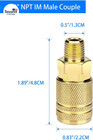 2 Packs 1 4  Npt M-style Quick Connect Air Hose Fittings  High Flow Industrial B