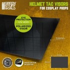 Cosplay Helmet Tac Visor - Smoked Black - Tac Visor Sheets For Cosplay Helmets