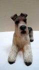 Vintage Dog Figurine Airedale Wired Fox Terrier Resin Hand Painted Made In Italy