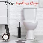 Autumn Alley Black Toilet Brush With Holder Set   Farmhouse Bathroom Accessory