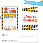 Construction Birthday Party Invitations For Boys  Truck Theme Birthday Invites