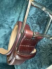 Banana Republic Men s Genuine Leather Belt Size 42 Signature Buckle Brown