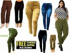 Women s Plus Size Relaxed Fit High Waist Cargo Skinny Casual Denim Jeans Jogger