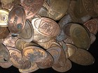 100 Elongated Pressed Pennies   From Different Landmarks   Unsearched Random Lot
