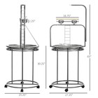 Parrot Stand Large Bird Perch Stand With Toy Hook   3 Ladders