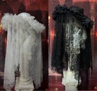 Vintage Gothic Tassel Hat Headwear Gothic Hat Cosplay Prop Accessory Lace Veil