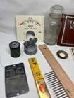 Junk Drawer Lot  2 Estate Sale Finds Bottle Wallets Tokens Vintage