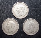 3 - 6 Pence - Uk Great Britain George Vi -  500 Silver Coin---