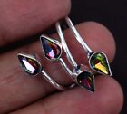 Rainbow Mystic Topaz Faceted Necklace Bracelet Ring Earrings Set Jewelry