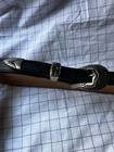 Vintage Nocona Belt Smooth Black Leather Western Style