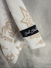 Bad Birdie Womens Core Polo Shirt White tan Size  Sm Nwt Golf Fun Pattern  Soft
