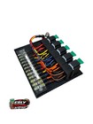 Race Car Fuse relay Panel Board 5 Circuits Color Coded Wiring Usa Made