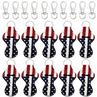 10 Pack Chapstick Holder Keychain With 10 4 125 l X 2 25 w Patriotic Flag