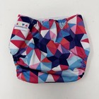 Alvababy Cloth Diapers One Size Adjustable Washable Geometric Print Purple Blue