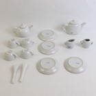 Vintage Child s China Tea Set  14 Miniature Pcs  With Flowers Design Ting Sing