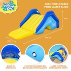 H2o Go Giant Inflatable Pvc Pool Waterslide With Built In Sprinkler   open Box 