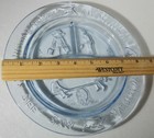 Vintage Indiana Tiara Glass Blue Child s Divided Plate Nursery Rhymes