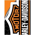 Harley-davidson Orange Bar   Shield Large Decal 11 5  X 14  30900