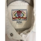 Rare Levi Vintage 1990 s Red Tab White Cotton Pearl Snap Denim Western Shirt M
