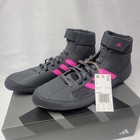 Adidas Hvc 2 Adult Wrestling Shoes Men Size 10  hp6870 Black charcoal pink