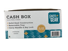 Pen   Gear Medium Steel Cash Box With Key Lock   Tray     Black