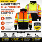Hi Vis X-back Bomber Jacket Ansi Class 3 Reflective Insulated Jorestech
