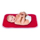 Travel Portable Washable Warm Soft Baby Diaper Red Changing Pad Mat Blanket