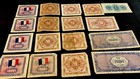 Wwii Allied Military Currency Lot  17 Notes  - 1944 France  Germany  Austria