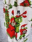 Vintage Christmas Half Apron Noel Caroling Trees Presents Kitschy Retro Party