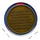 Aa Alcoholics Anonymous Sobriety Token Recovery Serenity Prayer Bronze Coin