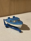Lesney Matchbox Series Diecast Boat And Trailer Blue   White