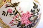 Pair Of 1970 s Chinese Famille Rose Jaune Porcelain Vase Bird   Flower Marked