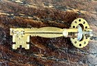 Antique 14k Gold Kappa Kappa Gamma        Key Member Pin - 1943 Sapphire diamond