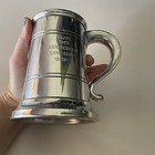 Vintage 1970s Colonial Pewter Silver Tankard Mug Beer Stein Has Inscription