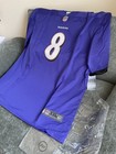 Nfl Lamar Jackson  8 Baltimore Ravens On-field Purple Jersey Men   s Size Xxl New