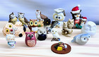 Lot 15 Vintage Assortment Of Owl Figurines 2 -3 5 